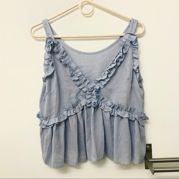 Tops - peplum ruffle swingy tank